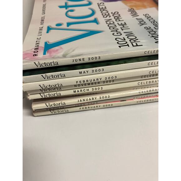 VICTORIA MAGAZINE Lot of (9) 2002-2003, Romantic, Decor, Home Garden, Vintage - Picture 3 of 5